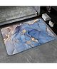 SYGA Non-Slip Blue Gold Marble Print Bathroom & Door Mat - Wrinkle-Free, Super Absorbent & Stain-Resistant Floor Mat