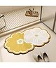 SYGA Non-Slip Dual FLower Floral Bathroom & Door Mat - Daisy Delight Design, Absorbent & Stain-Resistant Floor Mat, 40 x 60 cm