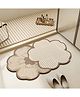 SYGA Non-Slip Twin Bloom Harmony Bathroom & Door Mat - Mocha Cream Design, Absorbent & Stain-Resistant Floor Mat, 40 x 60 cm