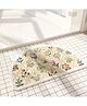 SYGA Non-Slip Floral Imitation Cashmere Bathroom & Door Mat  Semi-Circle Design, Plush Decorative, Absorbent & Anti-Slip Floor Mat