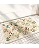 SYGA Non-Slip Floral Imitation Cashmere Bathroom & Door Mat  Rectangle Design, Plush Decorative, Absorbent & Anti-Slip Floor Mat