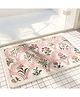 SYGA Non-Slip Pink Floral Imitation Cashmere Bathroom & Door Mat  Rectangle Design, Plush Decorative, Absorbent & Anti-Slip Floor Mat