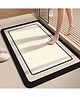 SYGA Non-Slip Dual Border Black Design Polyester Bathroom & Door Mat  Quick-Dry, Absorbent & Anti-Slip Floor Mat