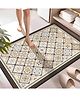 SYGA Non-Slip Pastel Grid Tile Design Polyester Bathroom & Door Mat  Quick-Dry, Absorbent & Anti-Slip Floor Mat