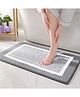 SYGA Non-Slip Polyester Bathroom & Door Mat  Quick-Dry, Absorbent & Anti-Slip Floor Mat (Light Gray)