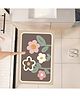 SYGA Non-Slip Floral Diatom Mud Rectangle Shape Bathroom & Door Mat  Quick-Dry, Absorbent & Anti-Slip Floor Mat