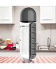 SYGA 2-in-1 Water Bottle with Medicine Organizer - Black
