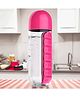 SYGA 2-in-1 Water Bottle with Medicine Organizer - Pink