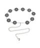 SYGA Flower Design Silver Metal Waist Chain - Silver