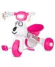 Dash Foldable Musical Baby Tricycle | Teddy Face Pedal Ride-On with Light & Sound, Backrest Seat & Rear Basket | For Boys & Girls