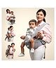 BAYBEE Ergonest 6 in 1 Hip Seat Baby Carrier for New Born | Baby Carrier for 0 to 3 Years Baby with Lumbar Support & Storage Pockets | Ergonomic Sling Carry Bags Heavy Duty Safety Buckle,Seat Cushion