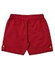 Snowflakes Cotton Woven Solid Shorts - Maroon