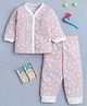BUMZEE Cotton Knit Full Sleeves Floral Printed Coordinating Jabla & Pyjama Night Suit - Pink