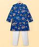 Pine Kids Cotton Woven Full Sleeves Floral Printed Kurta Pajama Set - Blue