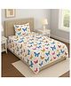 RRC Kids Print Cotton Single Bedsheet - White