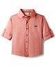 Rikidoos Full Sleeves Textured Shirt - Red
