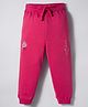 Doreme Sinker Knit Full Length Lounge Pants with Time For Magic Show Text Print - Dark Pink