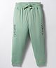 Doreme Sinker Knit Full Length Lounge Pants with Nature Lover Text Print - Mint