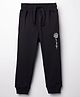 Doreme Sinker Knit Full Length Lounge Pants with Just A little Effort Text Print - Black