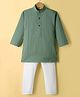 Ridokidz Full Sleeves Threadwork Embroidered Kurta Pyjama Set - Light Green