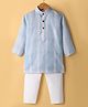 Ridokidz Full Sleeves Striped Kurta Pyjama Set - Light Blue
