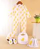 Babyhug 100% Cotton Knit Baby Gift Set With Duck Print - White