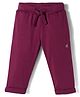 Doreme Sinker Knit Solid Colour Capri - Burgandy