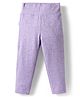 Doreme Sinker Knit Full Length Legging With Heart Print - Lilac