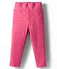 Doreme Sinker Knit Full Length Legging With Heart Print - Pink