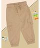 Pantaloons Baby Cotton Woven Solid Joggers - Beige