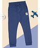 Pantaloons Junior Cotton Knit Solid Joggers - Blue