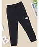 Pantaloons Junior Cotton Knit Solid Joggers - Black