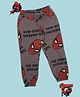 Pantaloons Junior Cotton Knit  Marvel Avengers Featuring Spider Man Printed Joggers - Grey