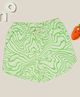 Pantaloons Junior Cotton Knit Marble Printed Shorts - Green
