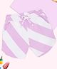 Pantaloons Junior Cotton Knit Striped Shorts - Lilac