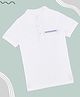 Pantaloons Junior Cotton Knit  Half Sleeves Solid Tee - White