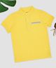 Pantaloons Junior Cotton Knit  Half Sleeves Solid Tee - Yellow