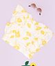Pantaloons Junior Rayon Woven Sleeveless Floral Printed Frill Detailed Top - Yellow & Snow White
