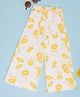 Pantaloons Junior Rayon Woven Floral Printed Palazzo - Off White & Yellow