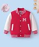 Mark & Mia Full Sleeves Winter Jacket With Alphabet Print - Red