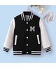 Mark & Mia Full Sleeves Winter Jacket With Alphabet Print - Black