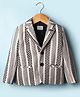 Noddy Full Sleeves Abstract Printed Blazer - White