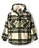 Noddy Full Sleeves Checked Hooded Jacket - Off White