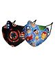 Nirvana Being Anti Pollution Mask Captain America Badge and The Avengers XS Multicolour - Pack of 2