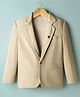 Rikidoos Full Sleeves Textured Blazer - Beige