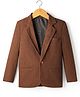 Rikidoos Full Sleeves Textured Blazer - Coffee Brown