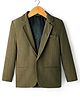 Rikidoos Full Sleeves Textured Blazer - Olive Green