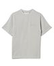 ALAN JONES Cotton Blend Knit Half Drop Shoulder Sleeves App Ed Text Patch Embroidered Oversized Tee - Light Grey