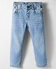 Simply Premium Denim Full Length Washed Jeans - Light Blue