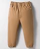 Simply Premium Cotton Woven Full Length Solid Jogger - Khaki